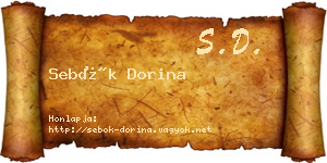 Sebők Dorina névjegykártya